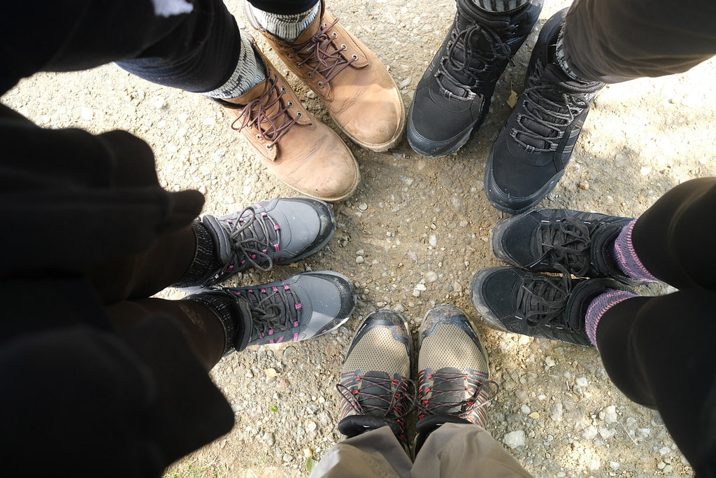 Boots together