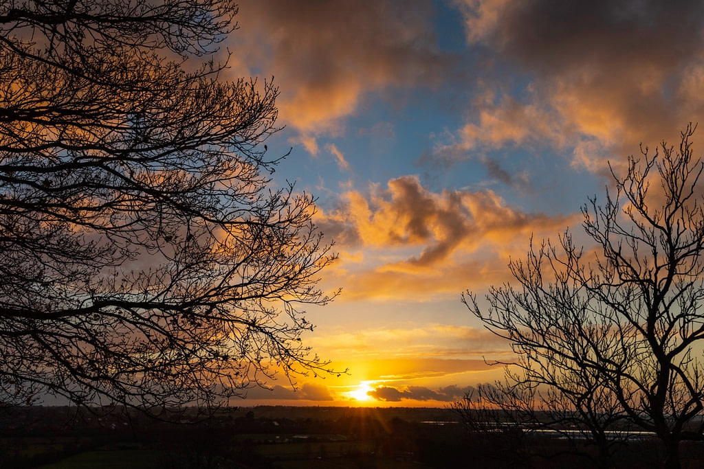 Sunset, Cricks Wood and Cracks Hill, Northamptonshire